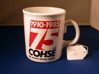MUG-TU-019.jpg; MUG/TU/019; Confederation of Health Service Employees (COHSE): 75th anniversary mug, 1985;