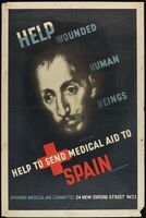 POSTER-EVT-SPAIN-0015.jpg; POSTER/EVT/SPAIN/0015; Poster - Spanish Civil War: Help wounded human beings - help to send medical aid to Spain;