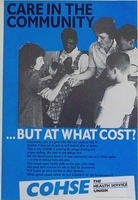 POSTER-SUBJ-TU-0018.jpg; POSTER/SUBJ/TU/0018; Poster - Confederation of Health Service Employees: Care in the community;